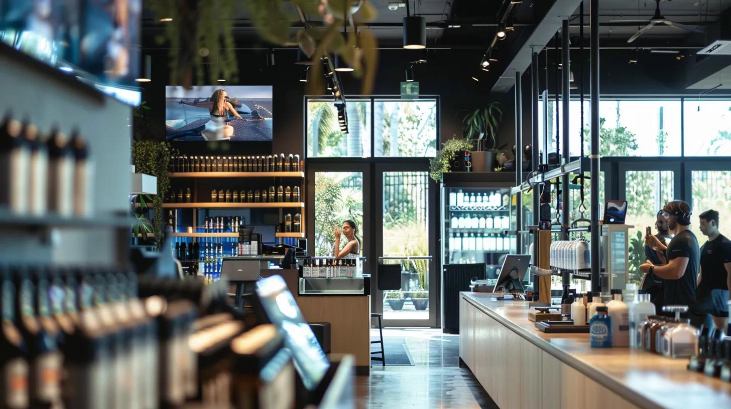 a modern fitness studio is filled with high-energy athletes, each engaged in intense workouts, with a prominent display of sleek, thc-free cbd tinctures on a nearby counter, illustrating the rapid recovery benefits of cbd in reducing post-exercise inflammation. a modern fitness studio is filled with high-energy athletes, each engaged in intense workouts, with a prominent display of sleek, thc-free cbd tinctures on a nearby counter, illustrating the rapid recovery benefits of cbd in reducing post-exercise inflammation.