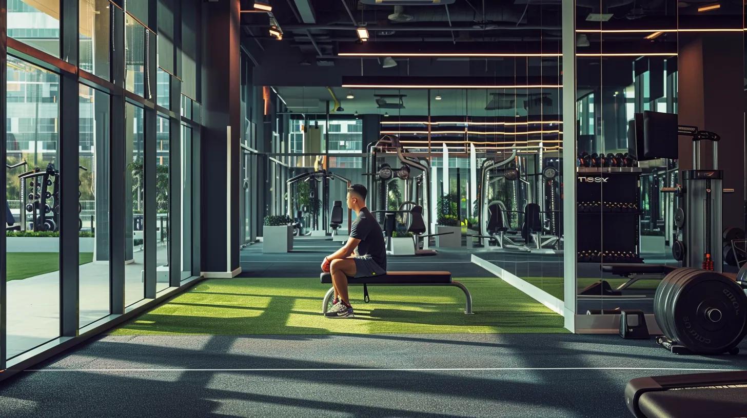 a sleek, modern gym interior features a focused athlete resting on a bench, surrounded by strategically placed cbd product displays that convey the theme of enhanced post-workout recovery and inflammation reduction. a sleek, modern gym interior features a focused athlete resting on a bench, surrounded by strategically placed cbd product displays that convey the theme of enhanced post-workout recovery and inflammation reduction.