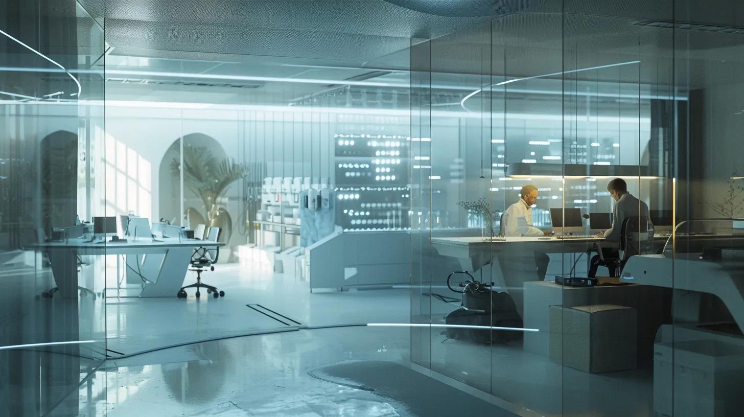 a sleek, modern laboratory filled with advanced technology and researchers collaborating around innovative cbd formulation prototypes and smart dosing devices, all radiating a sense of futuristic health and wellness. a sleek, modern laboratory filled with advanced technology and researchers collaborating around innovative cbd formulation prototypes and smart dosing devices, all radiating a sense of futuristic health and wellness.