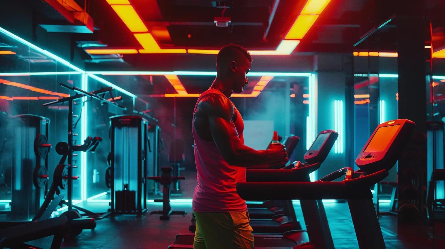 a sleek, modern gym interior features a focused athlete applying cbd rub to their arms, surrounded by high-tech fitness equipment, with vibrant colors highlighting the product's innovative benefits for muscle recovery. a sleek, modern gym interior features a focused athlete applying cbd rub to their arms, surrounded by high-tech fitness equipment, with vibrant colors highlighting the product's innovative benefits for muscle recovery.