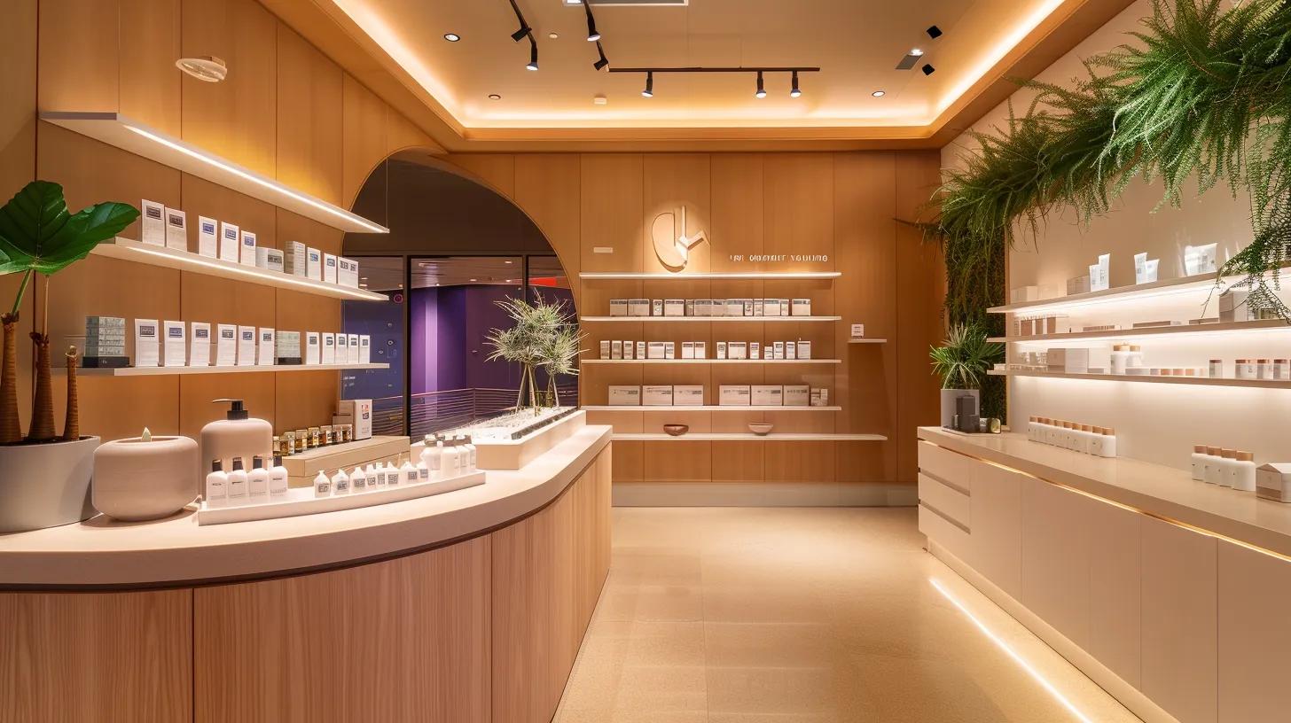 a sleek, modern wellness clinic interior features a well-organized display of various cbd wellness products, prominently highlighting a luxurious cbd rub positioned on a polished countertop, with soft, ambient lighting creating a serene atmosphere and emphasizing its comprehensive muscle wellness benefits. a sleek, modern wellness clinic interior features a well-organized display of various cbd wellness products, prominently highlighting a luxurious cbd rub positioned on a polished countertop, with soft, ambient lighting creating a serene atmosphere and emphasizing its comprehensive muscle wellness benefits.