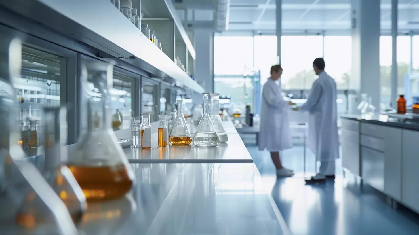 a modern, sleek laboratory setting showcasing scientists in lab coats rigorously conducting third-party testing on calming gummy samples, highlighted by clear glass beakers and analytical equipment, emphasizing the commitment to purity and safety in cbd products. a modern, sleek laboratory setting showcasing scientists in lab coats rigorously conducting third-party testing on calming gummy samples, highlighted by clear glass beakers and analytical equipment, emphasizing the commitment to purity and safety in cbd products.